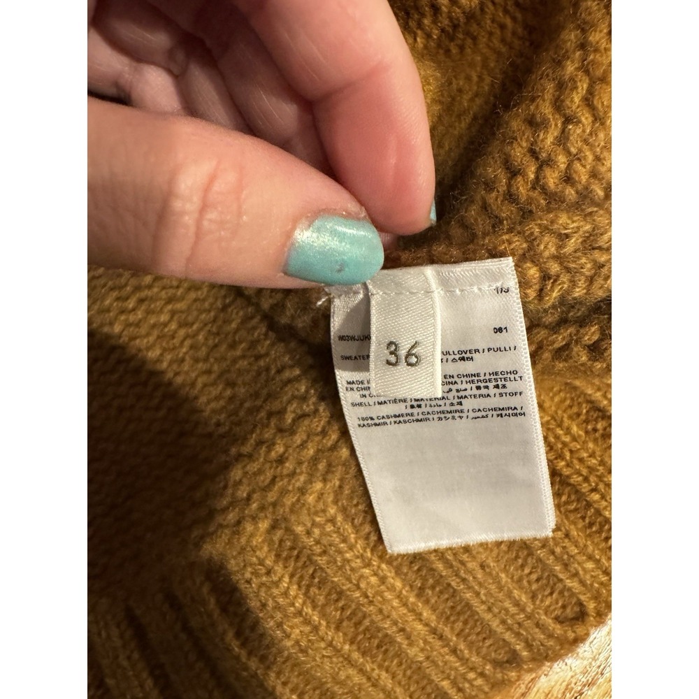 Bonpoint Women's Brown Cambridge Cashmere Turtleneck Sweater Sz 36 NWT XS - Picture 11 of 11